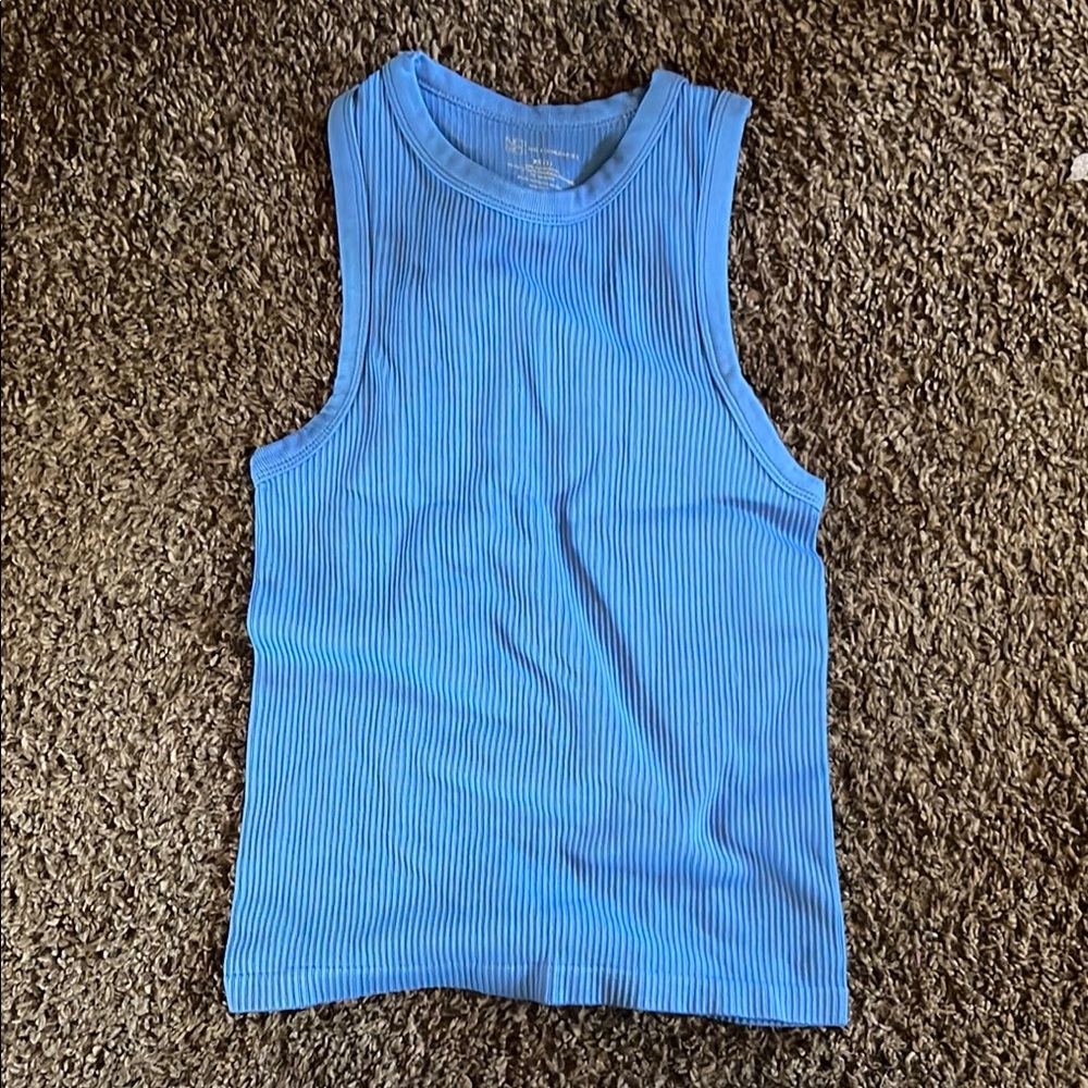 No Boundaries Blue Sleeveless Tank Top Crew Neck
